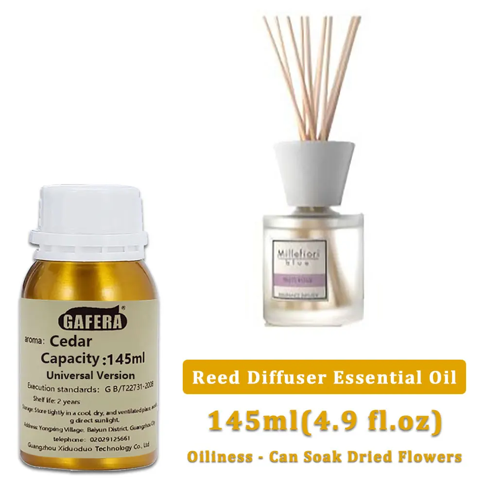 GAFERA 145ml (4.9 fl.oz) Cedar Kempinski Hotel Series Alcohol-Free Aromatherapy Essential Oil Replacement Oil For Aroma Diffuser