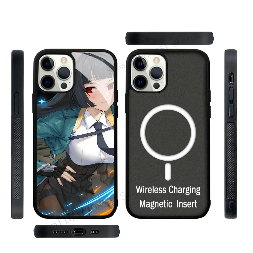 Game Anime Zenless Zone Zero Hoshimi Miyabi Phone Case Strong Magnetic For IPhone 15 14 13 Pro Max 11 12 Mini Alex Mirror For