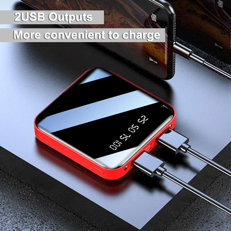 Portable Mini Power Bank Fast Charging 40000mAh External Charger Digital Display External Battery Pack LED for iPhone Xiaomi