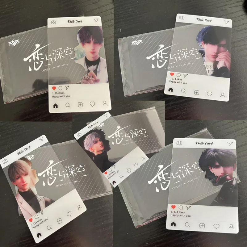 

Love and Deep Space Transparent Card Double Shadow Overlap All Staff Li Shen Surrounding High Beauty PVC Transparent Card