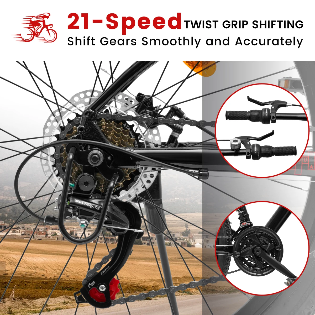 A26472B ECARPAT 21速マウンテンバイク、24 - Commuting On Road Bike のレビューと価格