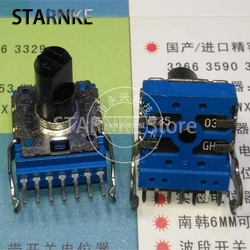 2PCS RK14 Type Double Horizontal 7 Pin B50K B503 Half Shaft Length 13MM Audio Volume Rotary Potentiometer 50K Ohm