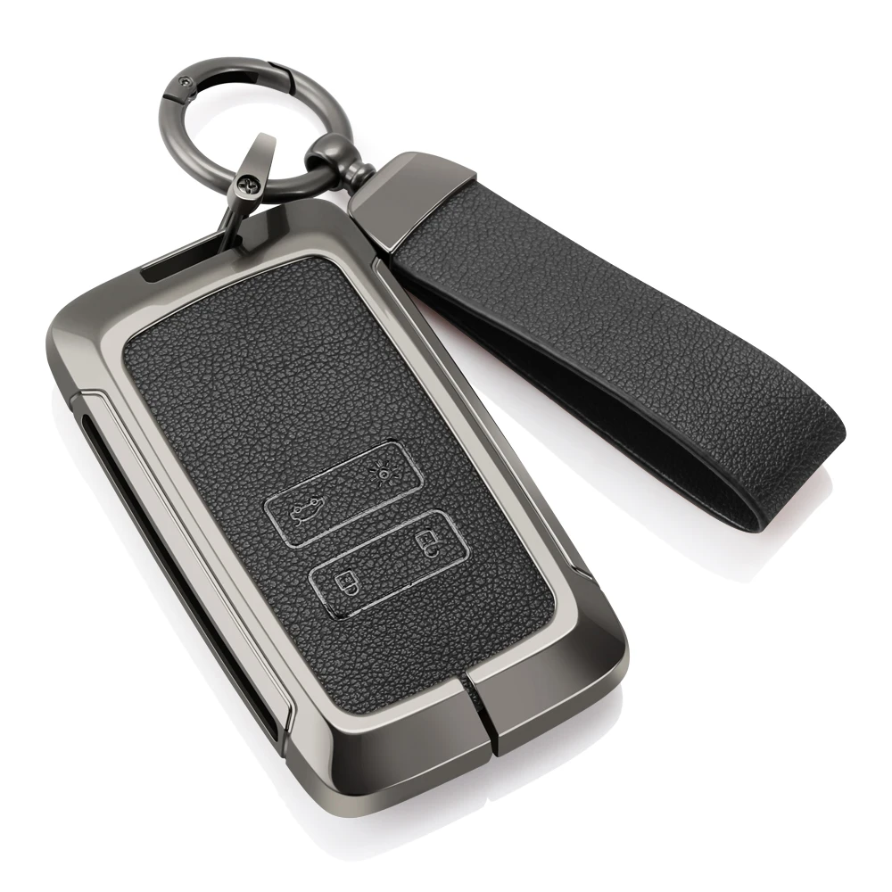 Zinklegierung Autoschlüsseletui für Renault Captur Koleos Kadjar Zoe Arkana Espace Clio Megane Grand Scenic Sandero Dacia Duster Karte