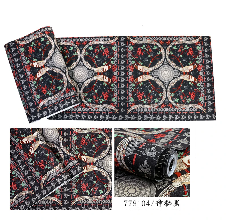 Exotic Floral Bird Wallpaper Mural Classic Retro Ethnic Living Room Bedroom Decor Wallpaper