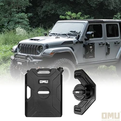 OMU 10L Fuel Water Jerry Can with Door Hinge Mount For Jeep Wrangler JK JL & Gladiator JT Off-Road Storage Kit