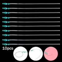 10pcs F6/F8/F10/F12/F14/F16 Adult/child medical oral cavity sterile PVC suction catheter household Manual sputum aspirator tube