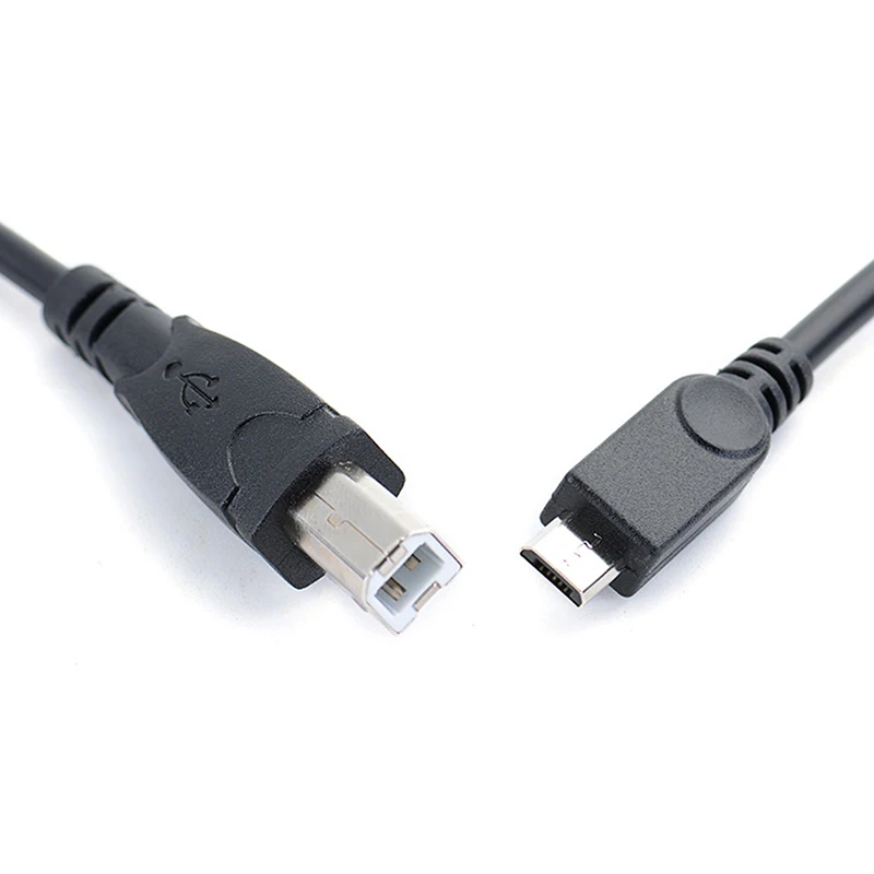 3.2ft مايكرو USB ذكر إلى USB B نوع ذكر البيانات OTG كابل للطابعة اللوحية المحمولة
