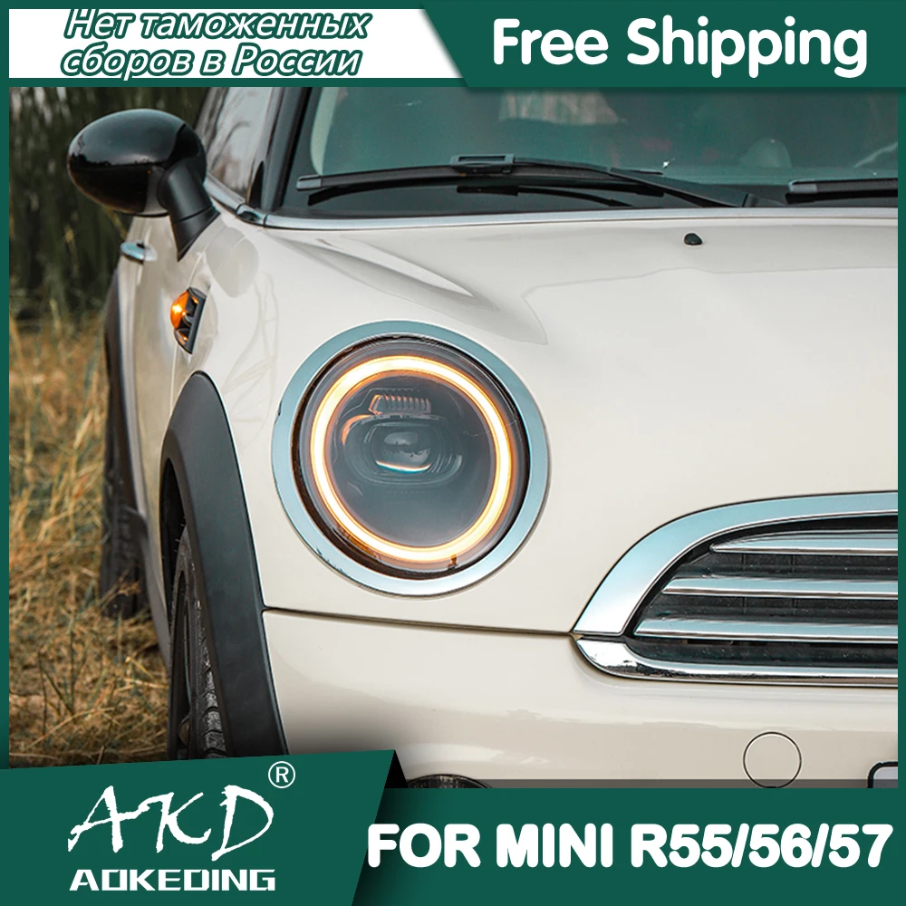 Car For MINI R55 2007-2013 Headlights DRL Day Running Light LED Bi Xenon Bulb Fog Lights Car Accessory Cooper R56 R57 Head Lamp