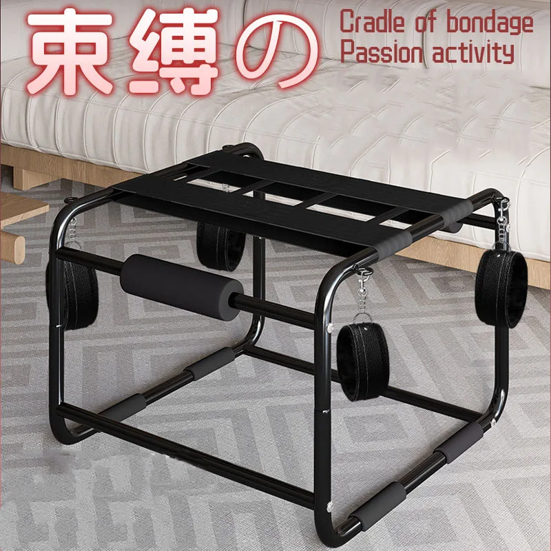 Multipurpose Posture assist Deeper Sex Stool Adult Flirting Cradle Sex Chair with handcuffs