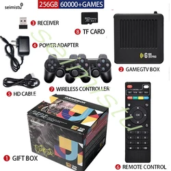 Arcade game box G11 Pro Game Box TV 256G in 60000+ Retro Games 4K HD Video Game Console 2.4G Wireless Gamepad For PS1/GBA