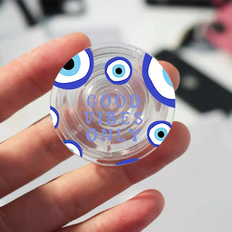 Lucky Eye Blue Evil Eye Folding Phone Finger Ring Holder Phone Bracket Devil Eye Phone Stand for IPhone Samsung Xiaomi Grip Tok