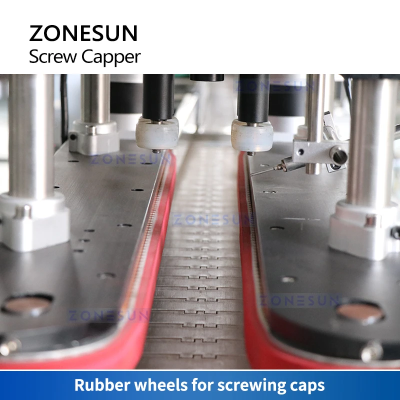 ZONESUN التلقائي زجاجة كابر غطاء ختم آلة المسمار على الغطاء العلوي سيرفو موتور لقط حزام ZS-XG440S