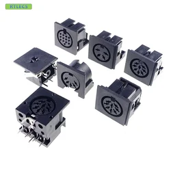 Din Socket 2 3 4 5 6 7 8 Position Female 13 Pin PCB Right Angle Through Holes SDS-J DS Power Jack 2A 110V Circular Receptacle