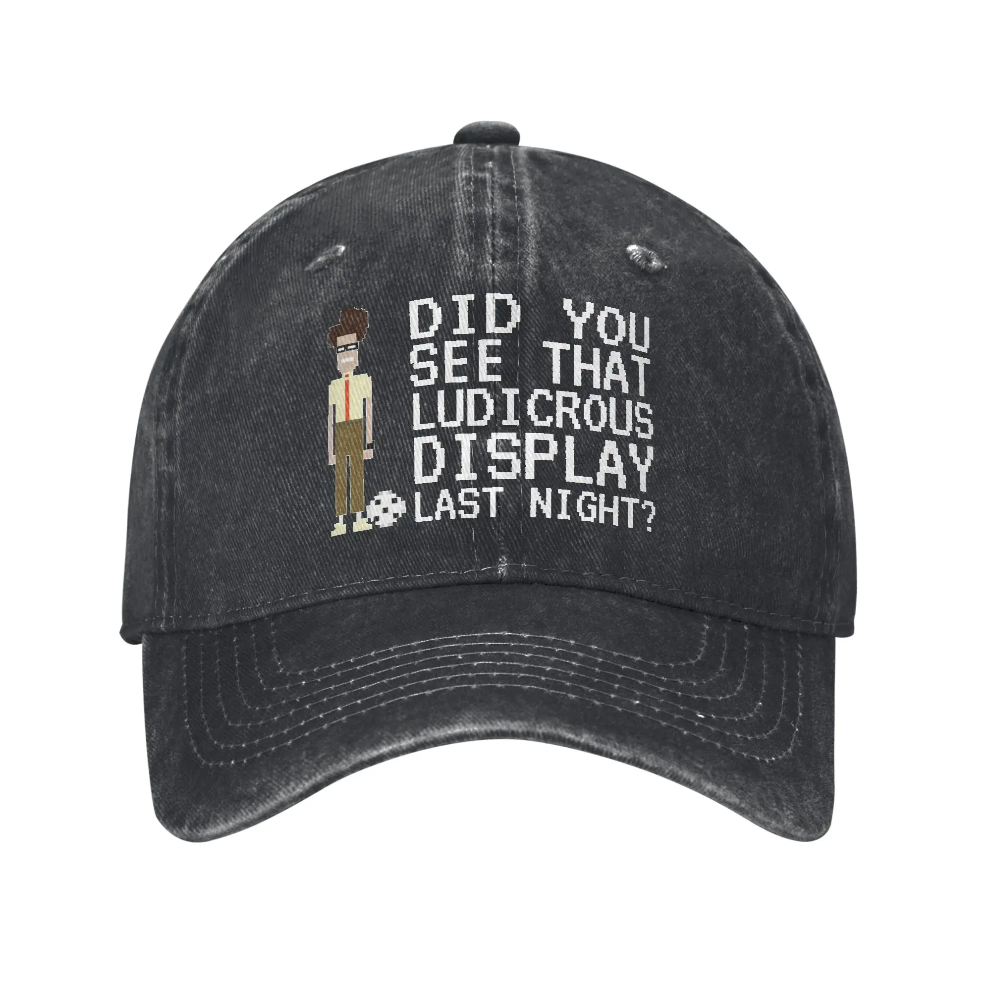 IT Crowd Did You See That Ludicrous Display Last Night Baseball Cap Vintage Distressed Denim  Headwear Unisex Style Fit Caps Hat