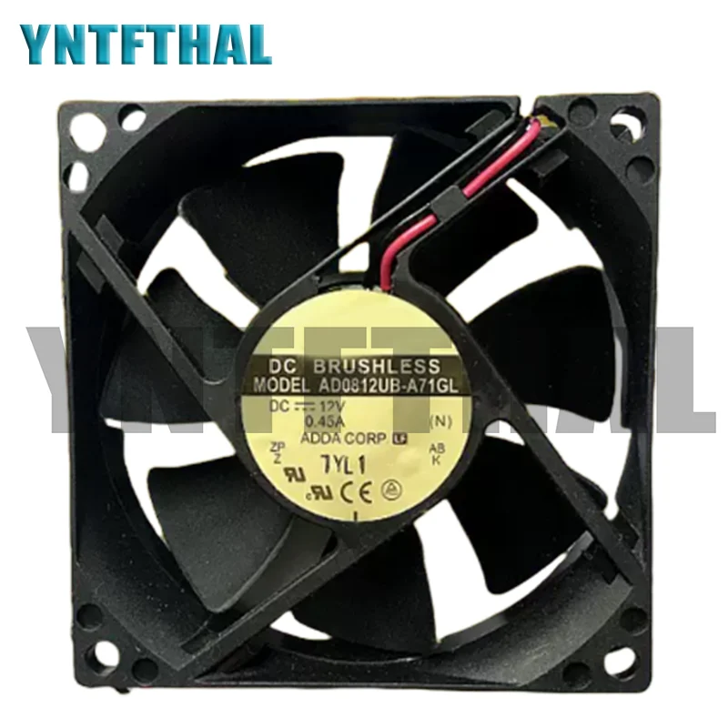 AD0812XB-A71GL 8CM 8025 DC12V 0.55A Two Lines  Cooling Fan