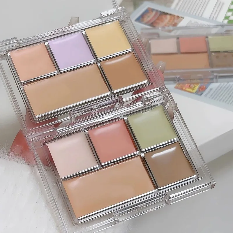 Full Coverage Concealer Palette 5 Color Covers Acne Mark Dark Circles Concealer Cream Suit for All Skin Face Makeup Cosmetics