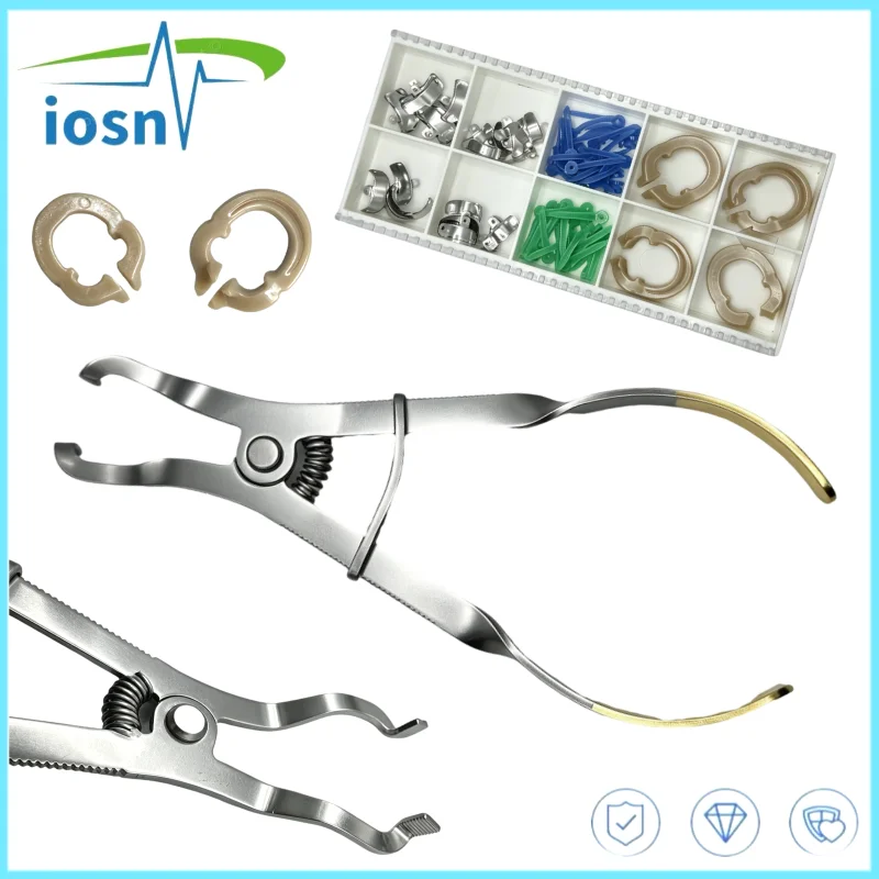 High quality Dentistry Resin clip Forming Piece Placing Forceps Stainless Steel Forming Flaky Novel clasp distractor set