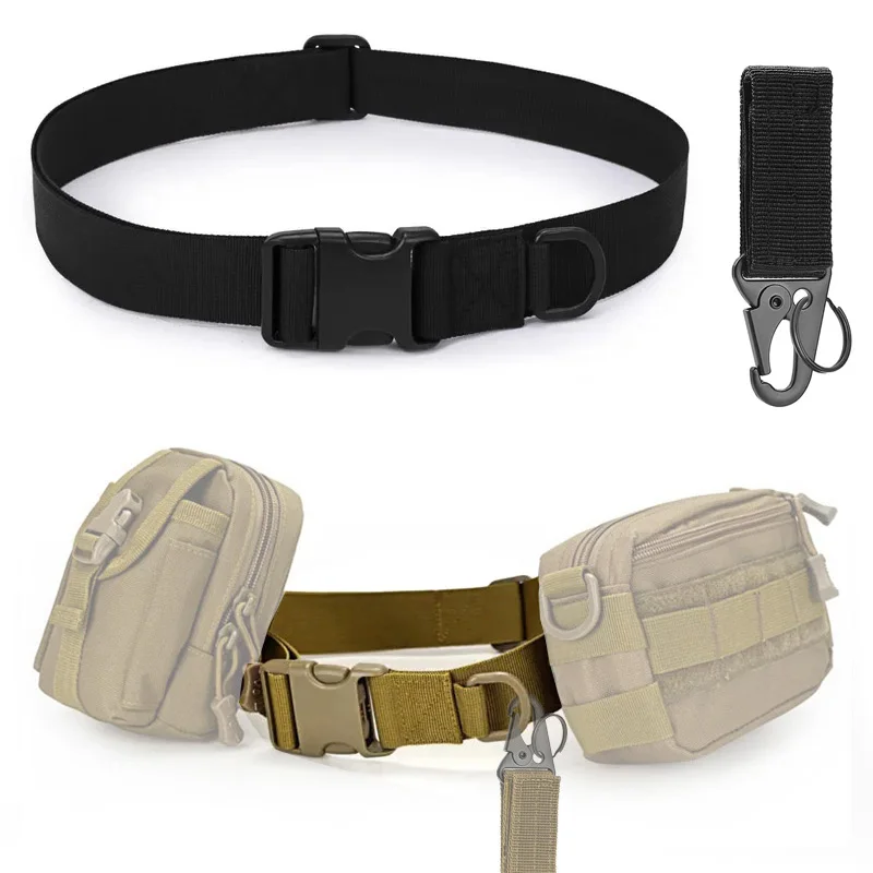 

Men's Outdoor Belt Combat Tactical Belt For Hunting Mountaineering Canvas Nylon Army Style Military Waistband Belt
