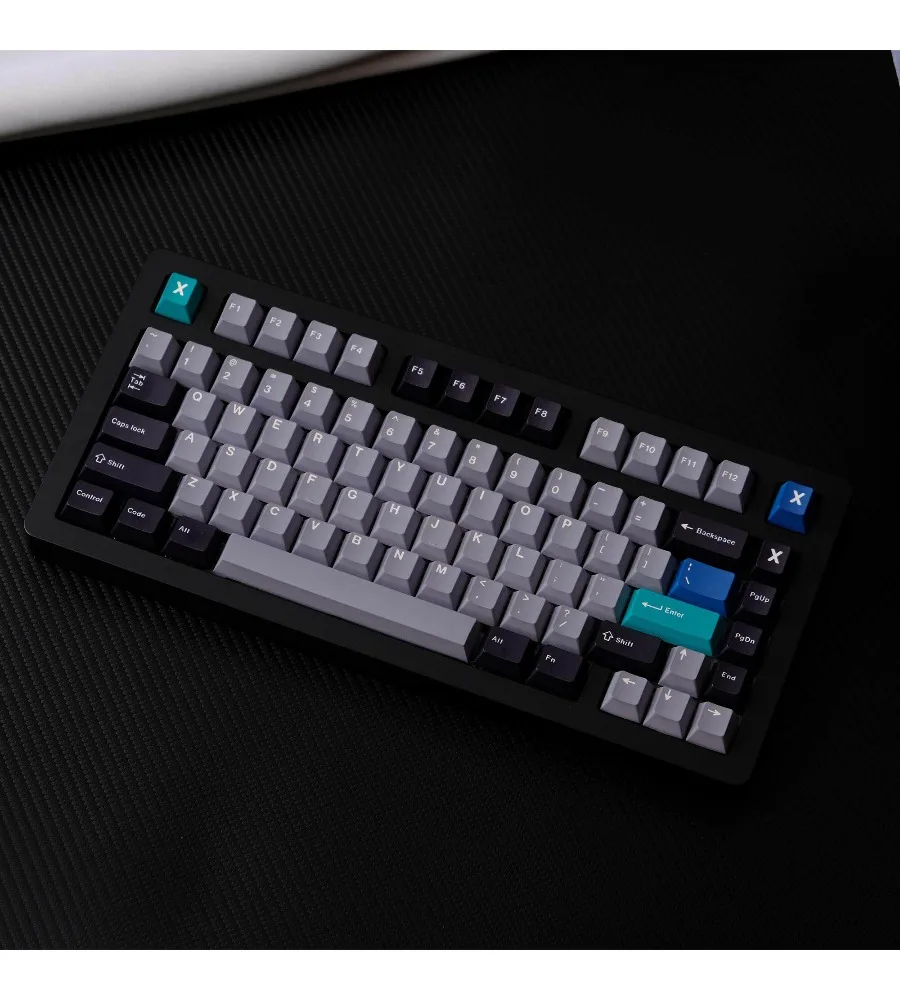 Keycap 129 keys PBT material Original height Five-sided sublimation process Suitable for a variety of mechanical keyboards