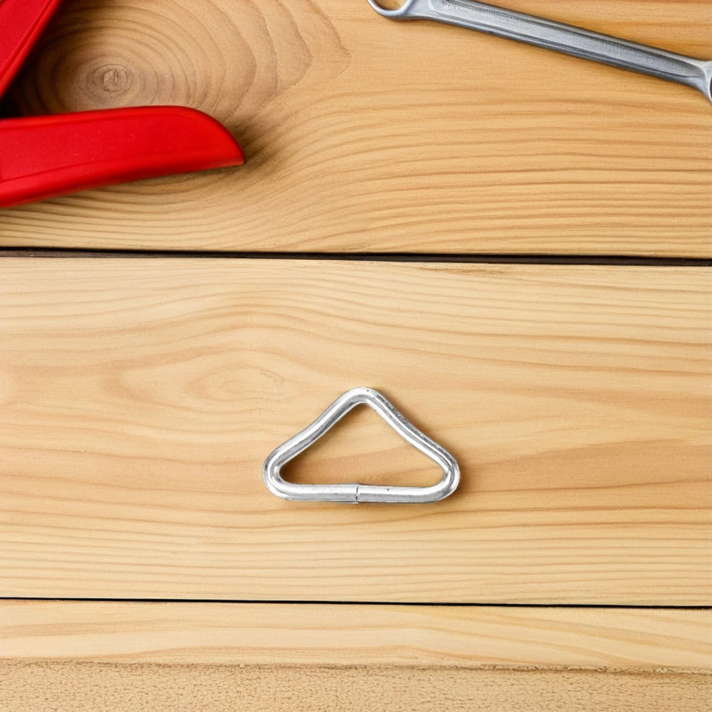 

35 Pcs Trampoline Buckle Large Capacity Durable Safe Triangle Rings Scratch Resistant Metal Buckles Child