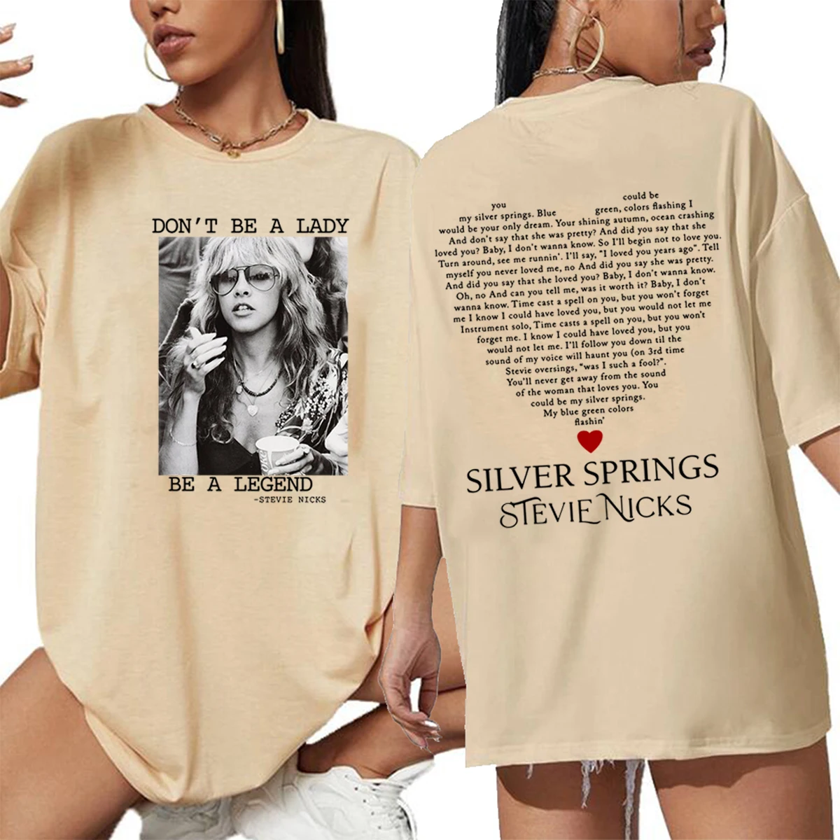 

Женская Винтажная футболка «Don't Be A Legend», футболка Stevie Nicks, топы большого размера в стиле хип-хоп, уличная одежда в стиле Харадзюку