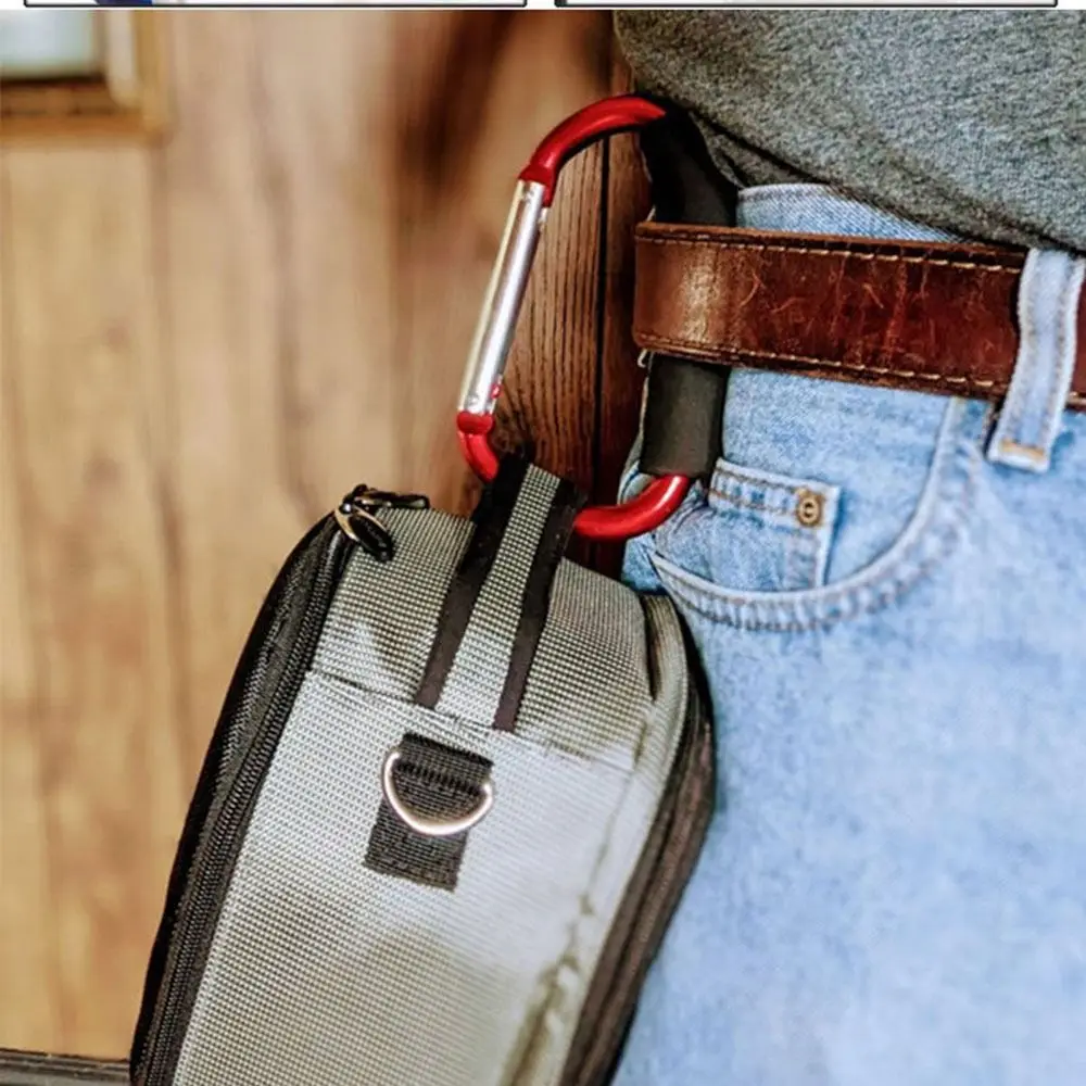 2Pcs Multifunktions Baby Kinderwagen Haken D-Ring Aluminium Legierung Wagen Aufhänger Schwamm Griff Soft Grip Kinderwagen Hebe taste Hängematte