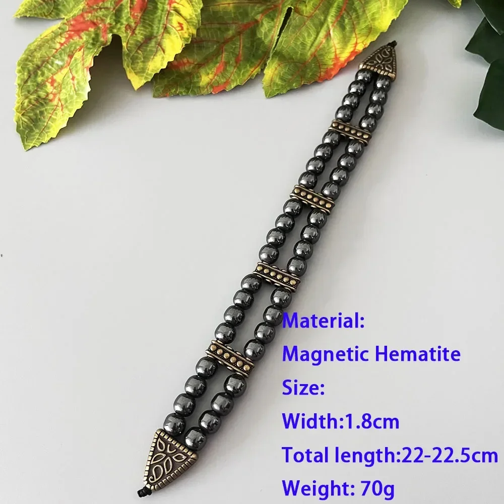 NJ24 مسبحة جديدة الهيماتيت المغناطيسي جلب الصلاة الصحية تغيير وظيفة يمكن تدوير الوجه مصير التأمل مجوهرات الديكور #3