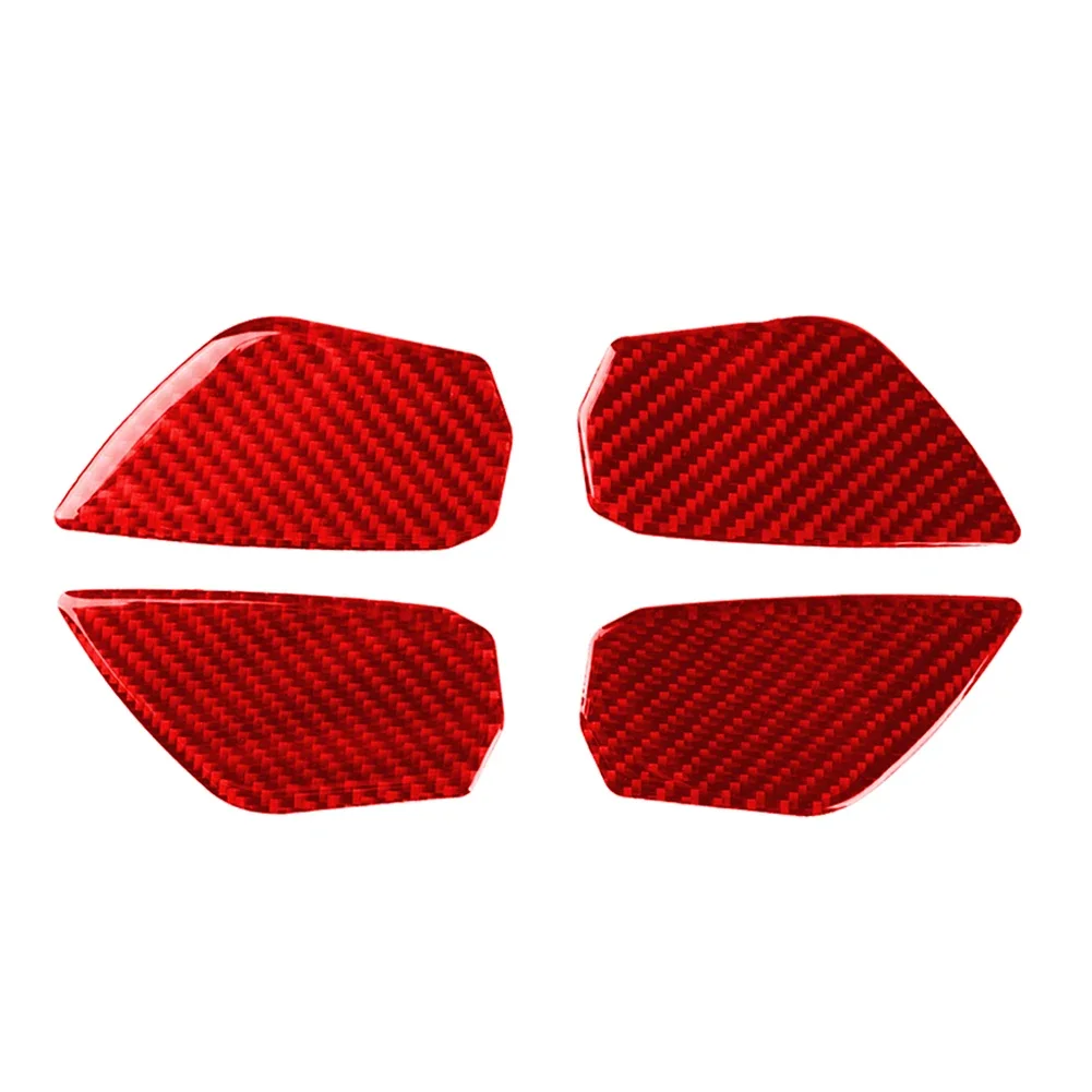 For 2016-2019 Honda Civic 10th Gen 4Pcs Car Door Handle Bowl Cover Trim Carbon Fiber Decor Sticker Car Interior Accsesories view 4