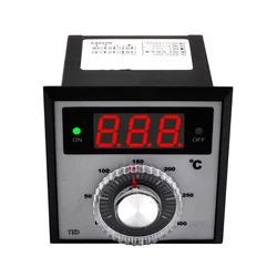 TE-2001 Digital LED Display Controlador de Temperatura, K Tipo Termopar, Regulador Termostato, Indústria, AC 220V, 0- 300 Graus