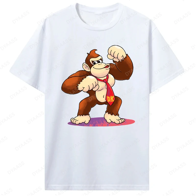 تي شيرت Donkey Kong Arcade Game للرجال والنساء مطبوع برقبة دائرية، قميص صيفي كاجوال من القطن بأكمام قصيرة #5