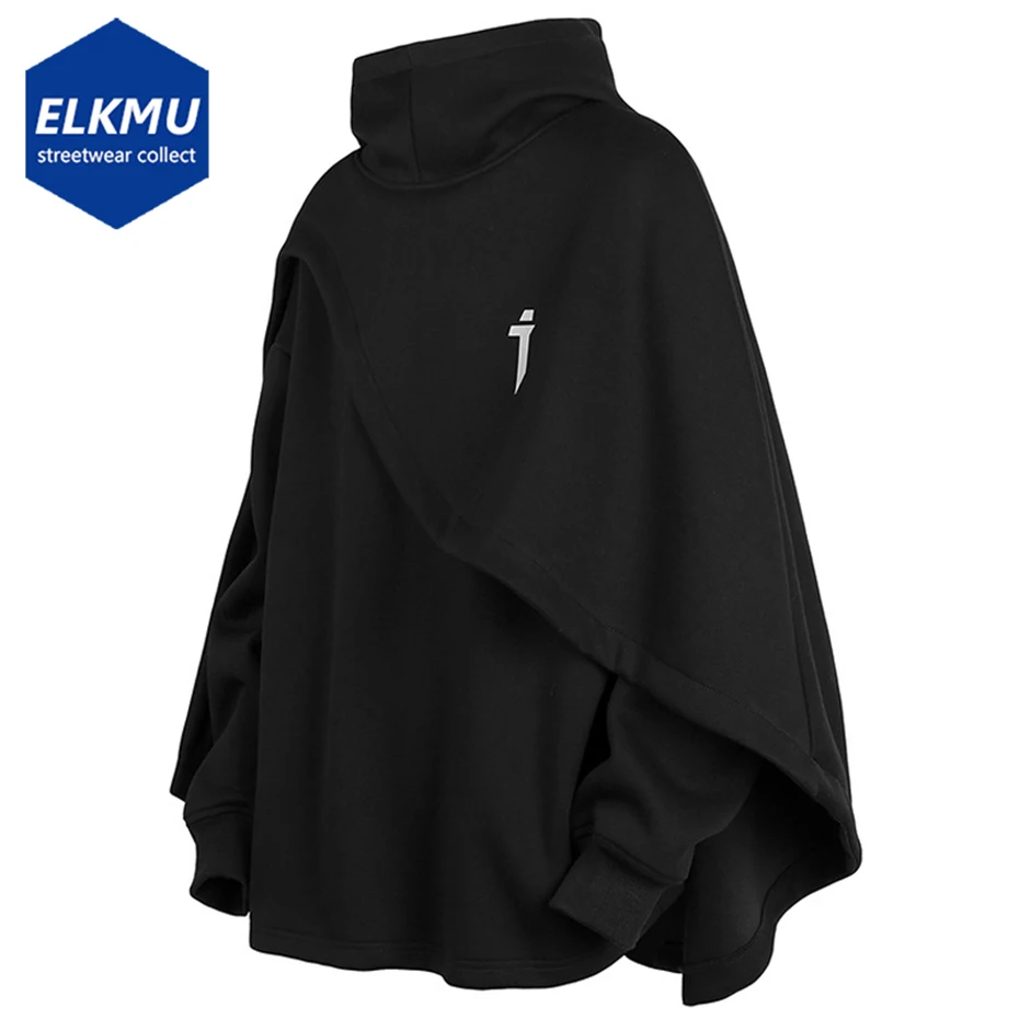 

Streetwear Techwear Hoodie Shawl Cloak Ninja High Neck Hoodie Oversized Harajuku Darkwear Hip Hop Sweatshirt Pullover Tracksuit