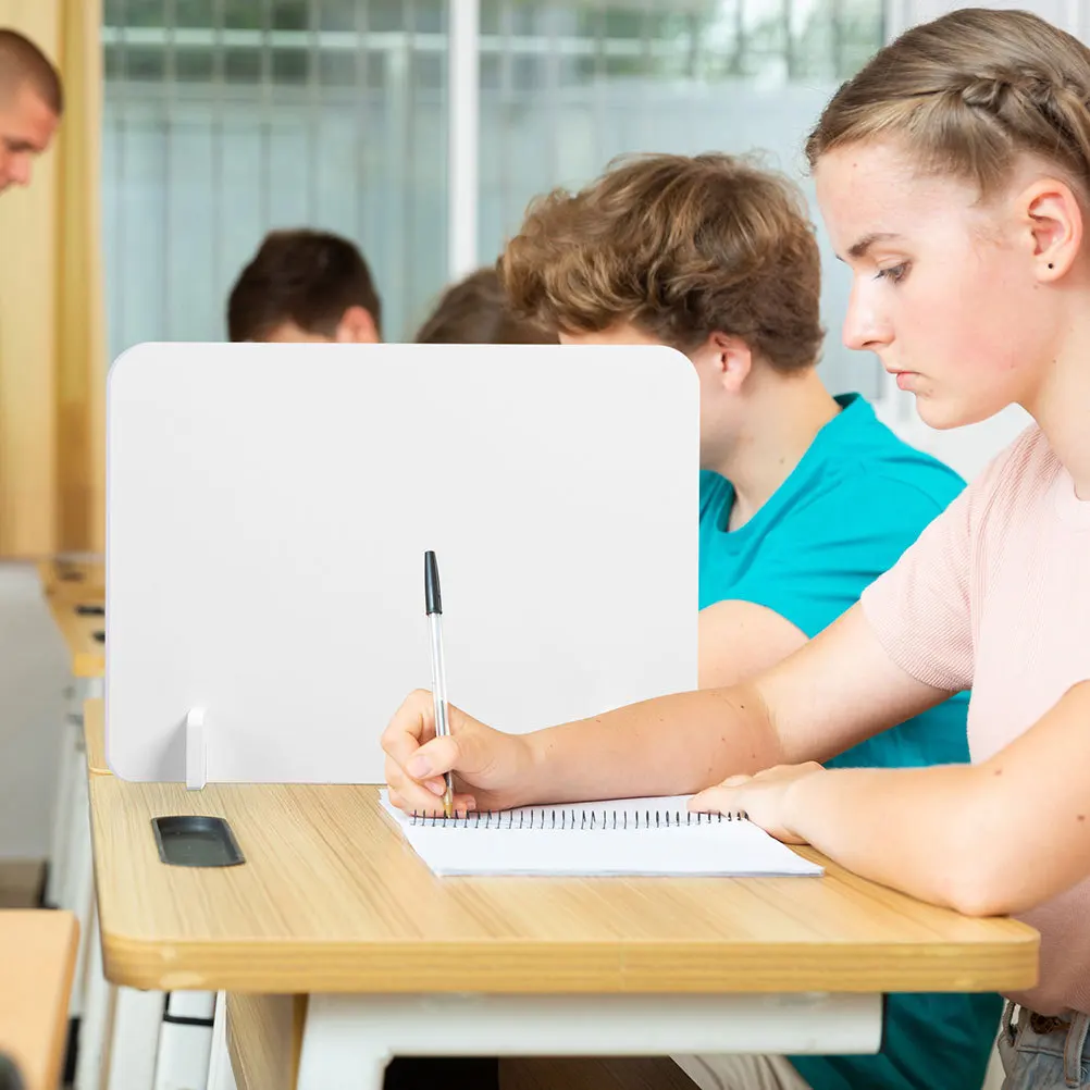 

1Set Desktop Privacy Folders Student Desk Dividers Office Plastic Shields Multifunctional Stable Design Easy Install Aesthetic