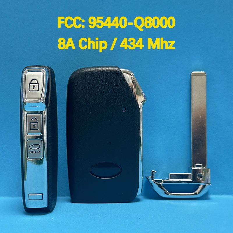 CN051234 послепродажного обслуживания, 3-кнопочный оригинальный смарт-ключ, пульт дистанционного управления, чип 8А, 433 МГц, FCC 95440-Q8000 95440-Q8100 для KIA Forte CN051234 послепродажного обслуживания, 3-кнопочный оригинальный смарт-ключ, пульт дистанционного управления, чип 8А, 433 МГц, FCC 95440-Q8000 95440-Q8100 для KIA Forte