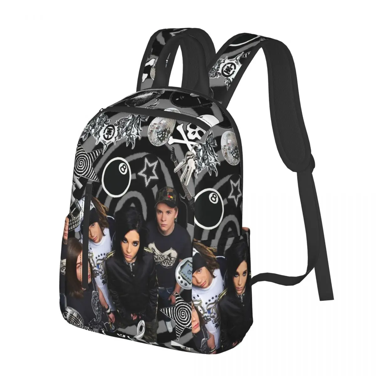 

Tokio Hotel Emblem Student Backpack School Bag Hiking Travel Daypack for Boys Girls Fashion Bookbag Shoulder Bags