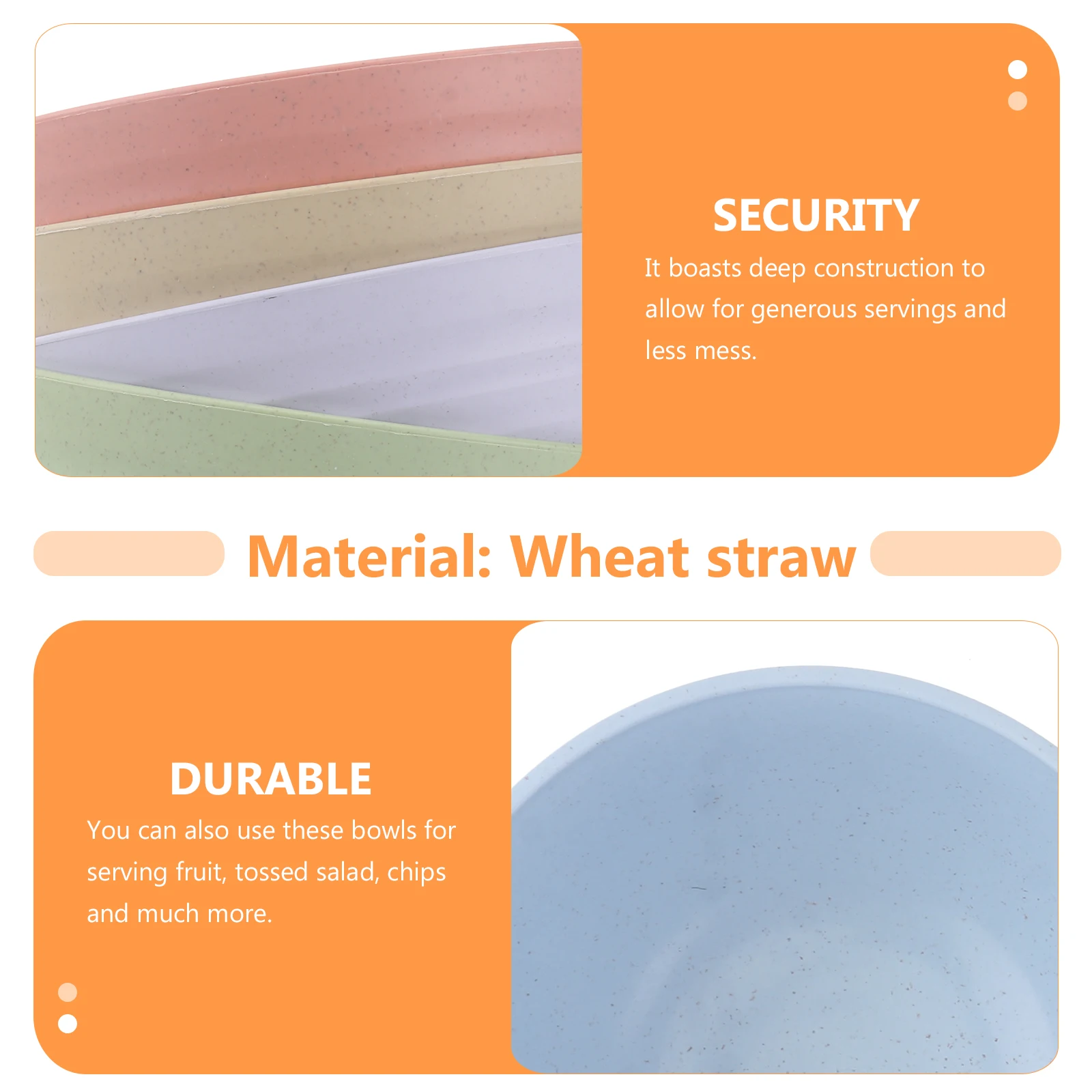 

5 Pcs Salad Bowl Set Bowls Mixing Candy Shatterproof Serving Deep for Soup Storage