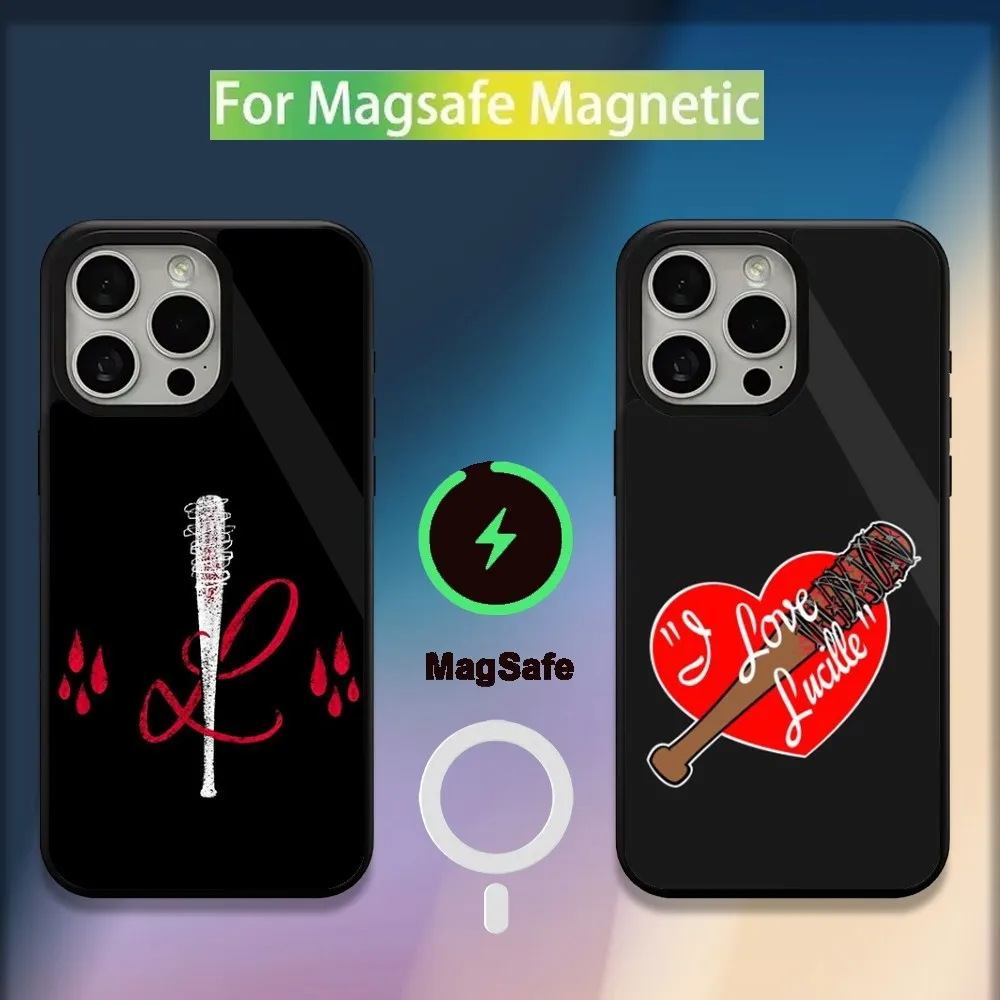 

L-Lucille Cool N-Negan Phone Case For iPhone 16,15,14,13,12,11,Plus,Pro,Max,Mini Magsafe Magnetic Wireless Charging