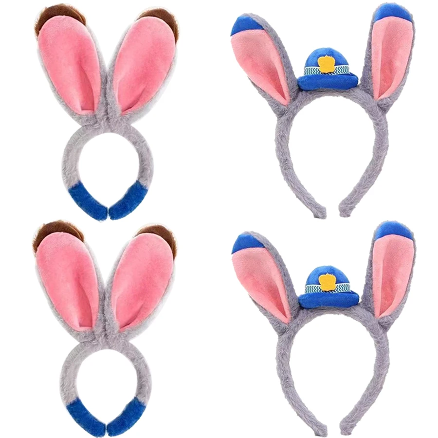 

Cute Judy Police Rabbit Ear Hairband Cartoon Performance Headwear Theme Children's Fashion Accessorie Park Photo-taking Headband