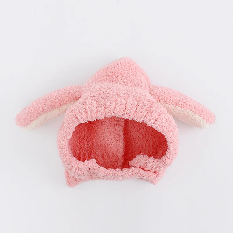 Gorro de felpa con orejas para bebé, protección para los oídos, gorro cálido coreano para niños, gorro de lana para niños y niñas, otoño e invierno,