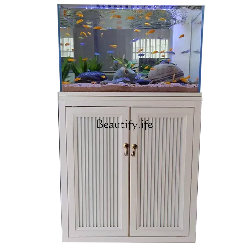 

Bottom Filter Living Room Floor Super White Glass Aquarium Family Ecological Landscape Small Fish Tank