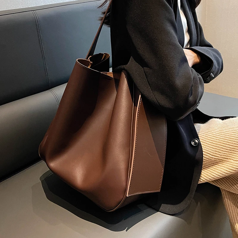 

Large Capacity Bags For Women 2022 New Fashion Retro Bucket Bags High Quality Broadband Messenger Bags Commuter Bags