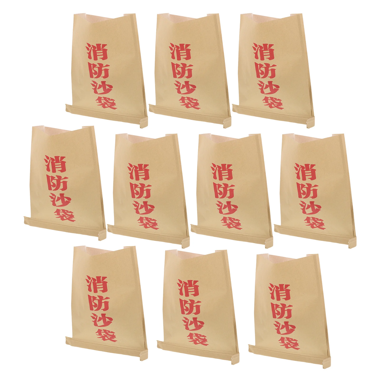 10Pcs Heavy Duty Sandbags Flood Barrier Protection for Agriculture Fertilizer Rice Storage Reusable Paper Pouches