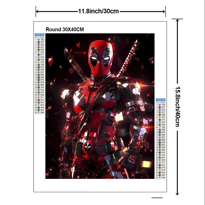 2024 nowy haft diamentowy Marvel Deadpool nowy wariant Deadpool diamentowy obraz wodny diament prezent dekoracyjna tapeta do domu