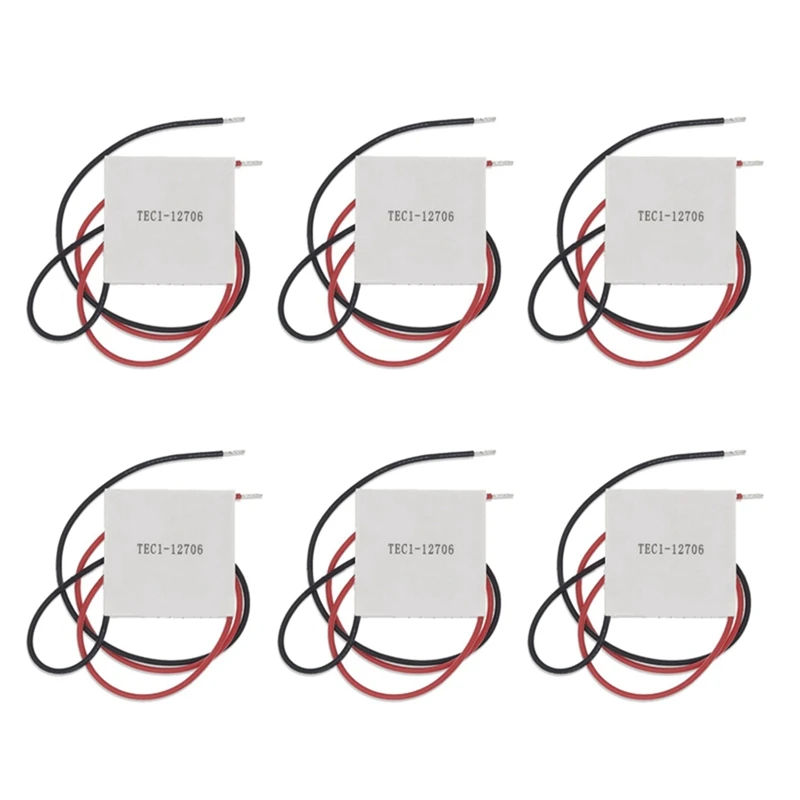 6PCS TEC1-12706 K10 Thermoelectric Cooler Peltier Elemente Module Semiconductor Refrigeration For Car Refrigerator