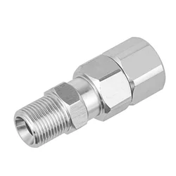 High Pressure Washer Wash Gun Tail 3/8 Thread Non-winding Stainless Steel 360° Rotary Water Pipe Fittings