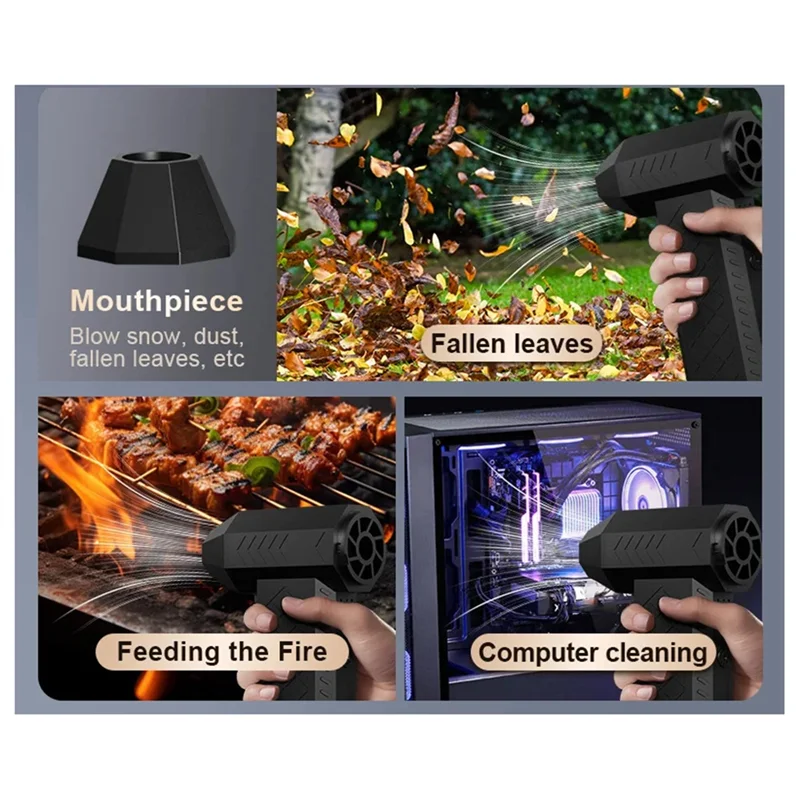 AB42-2 - พัดลมดูดฝุ่นใน 1 เทอร์โบสำหรับทำความสะอาดคีย์บอร์ดคอมพิวเตอร์พัดลมรุนแรง + เครื่องมือทำความสะอาดเครื่องดูดฝุ่น