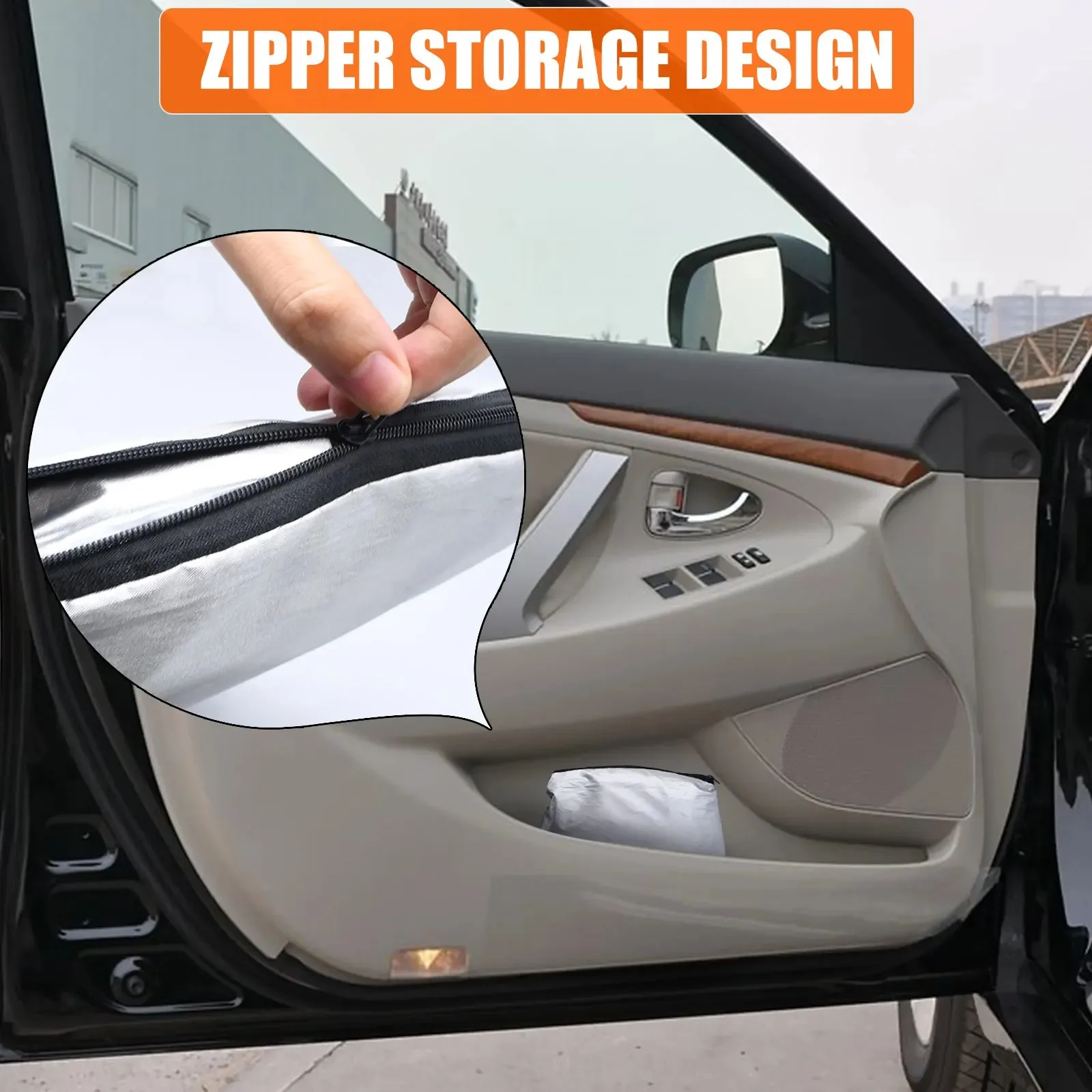 1PCS The Sun Visor on the Front Windshield of a Car The Internal Sun Visor Can Be Folded and Stored to Block Ultraviolet Rays image 4