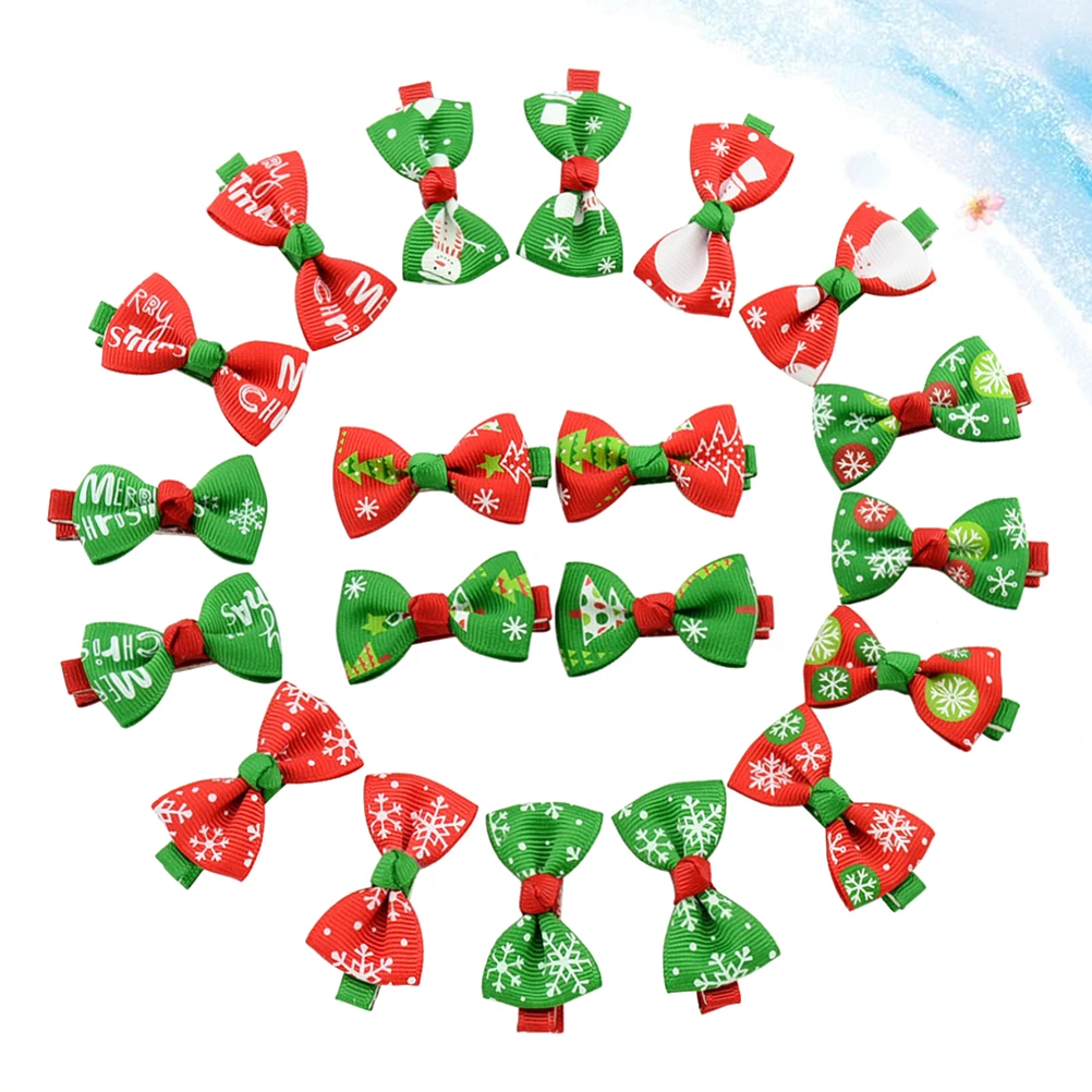 

20 Pcs 's Hairpin Accessories Bow Clips Christmas Barrettes Assorted Girls
