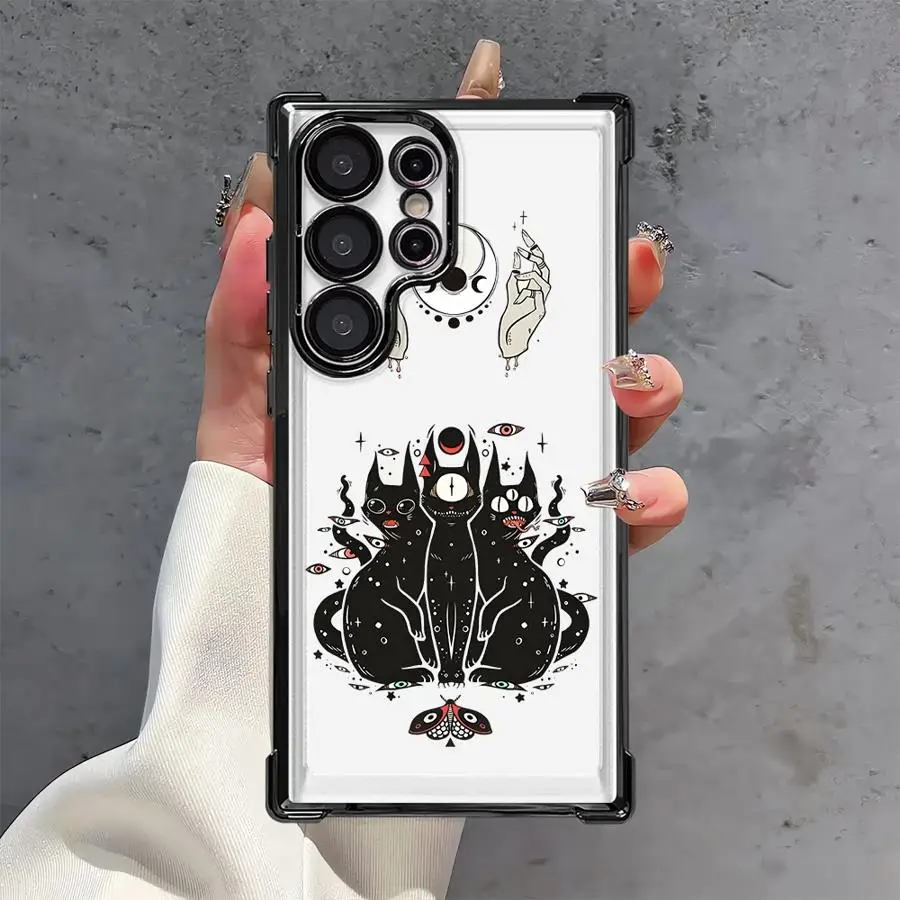 Cartoon Cat Phone Cover Case for Samsung Galaxy S25 S21 Plus S20 FE S24 S22 Ultra S23 S25Edge 