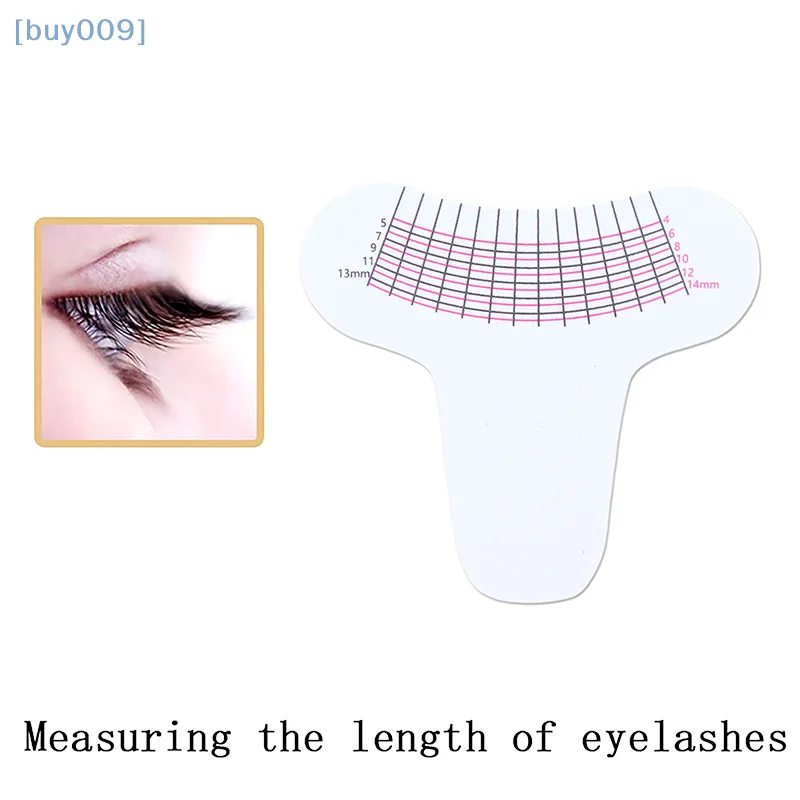 【buy009】10 Pcs Eyelash Length Measuring Ruler Portable Eyebrow Soft Plastic Ruler Makeup Tool Eyelash Extension Growth