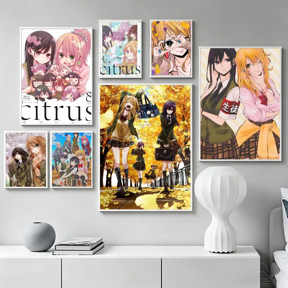 Manga C-Citrus Poster Premium Art Wall Decor, Simple Ornament for Living and Leisure Areas